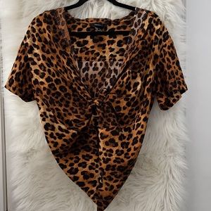 Leopard forever21 button up shirt.